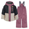 Two piece kid snowsuit - Plum, Black & Beige