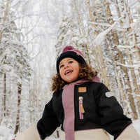Habit de neige 2 pièces - Prune, noir et beige
