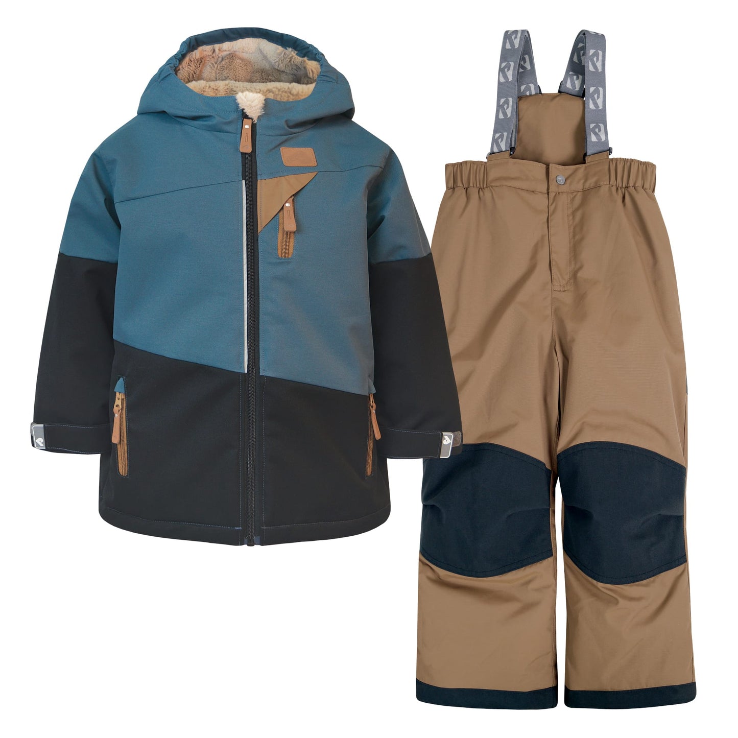 Two piece kid snowsuit - Cumin, Night & Black