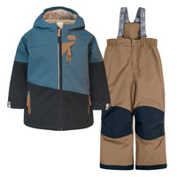 Two piece kid snowsuit - Cumin, Night & Black