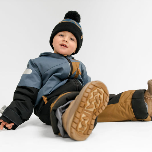 Two piece kid snowsuit - Cumin, Night & Black