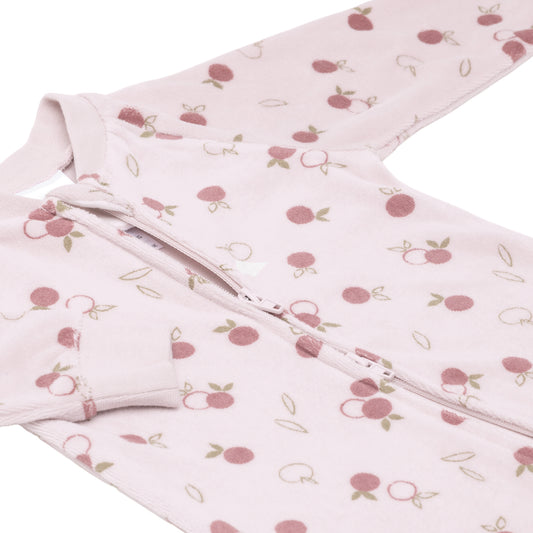 Pyjama pour bébé en velours - Pommes