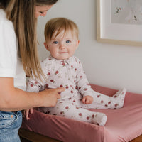 Pyjama pour bébé en velours - Pommes