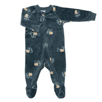 Velvet baby sleeper - Bears