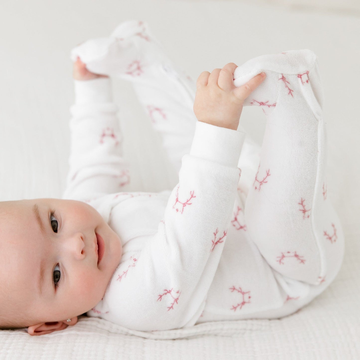 Velvet baby sleeper - Deers