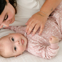Velvet baby sleeper - Floral