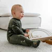 Velvet baby sleeper - Forest