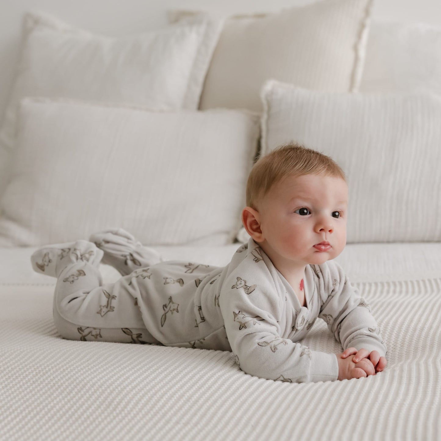 Pyjama pour bébé en velours - Renard
