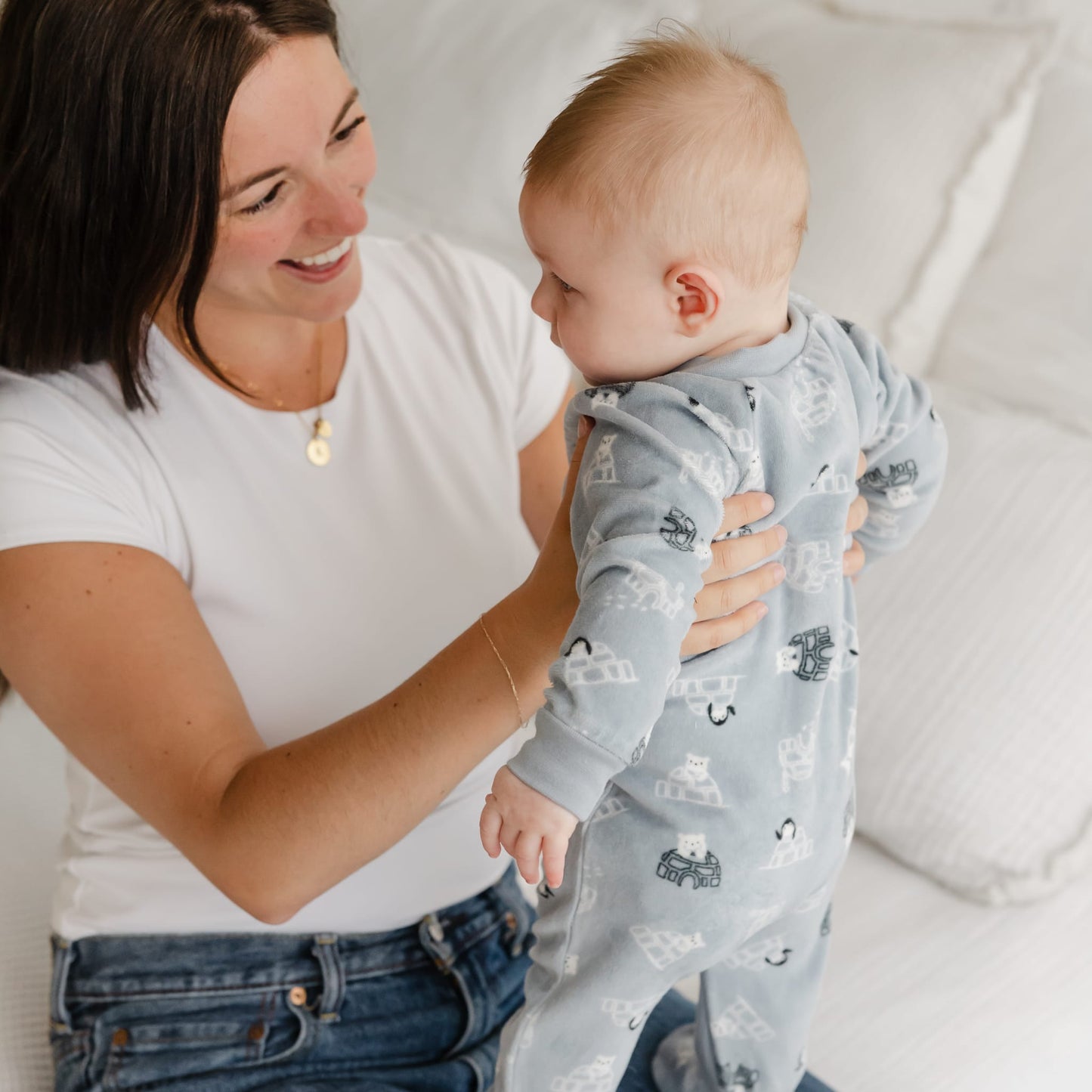 Pyjama pour bébé en velours - Polaire