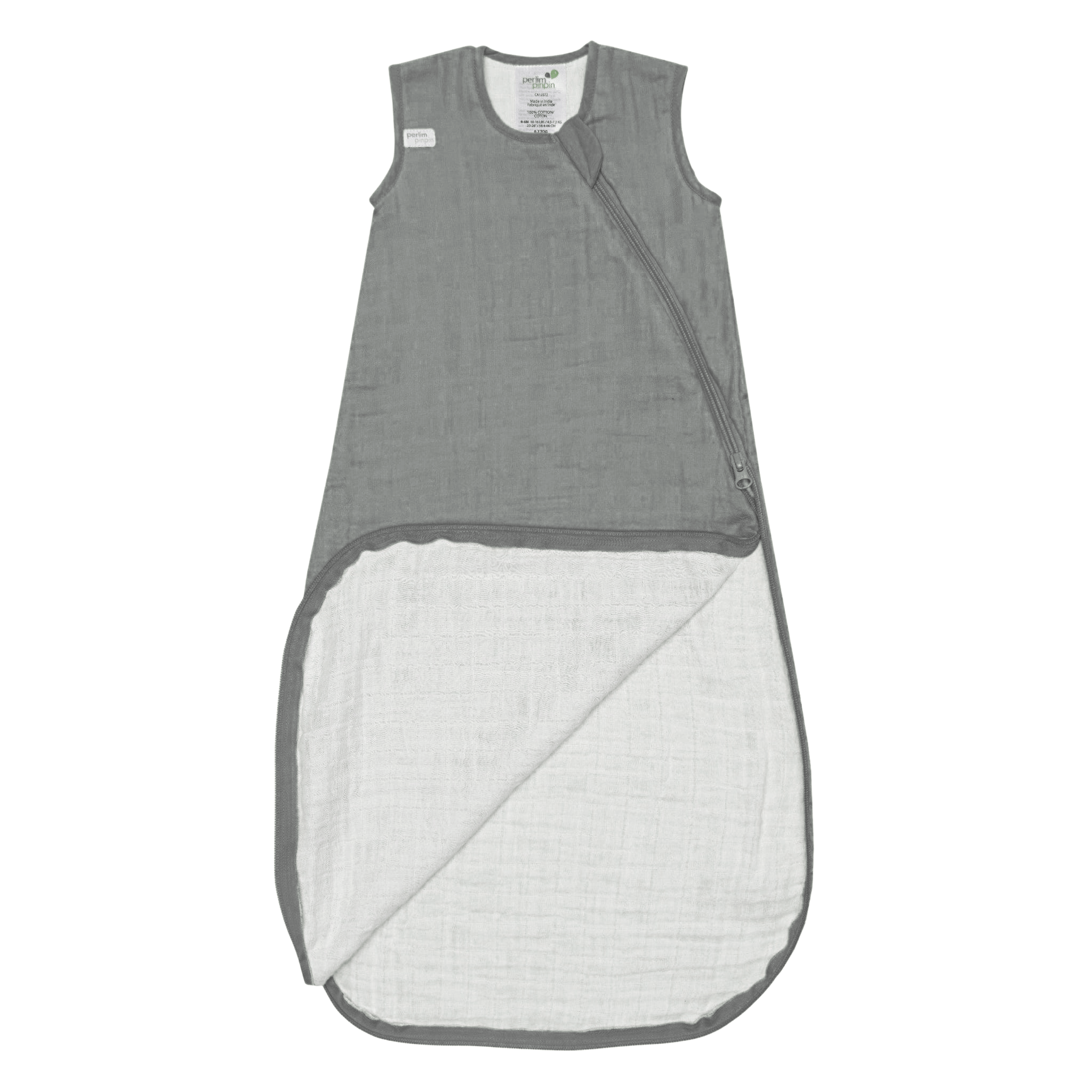Cotton muslin sleep sack - Taupe (0.7 tog)
