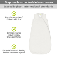 Sac de nuit matelassé en bambou - ivoire (1.0 tog)