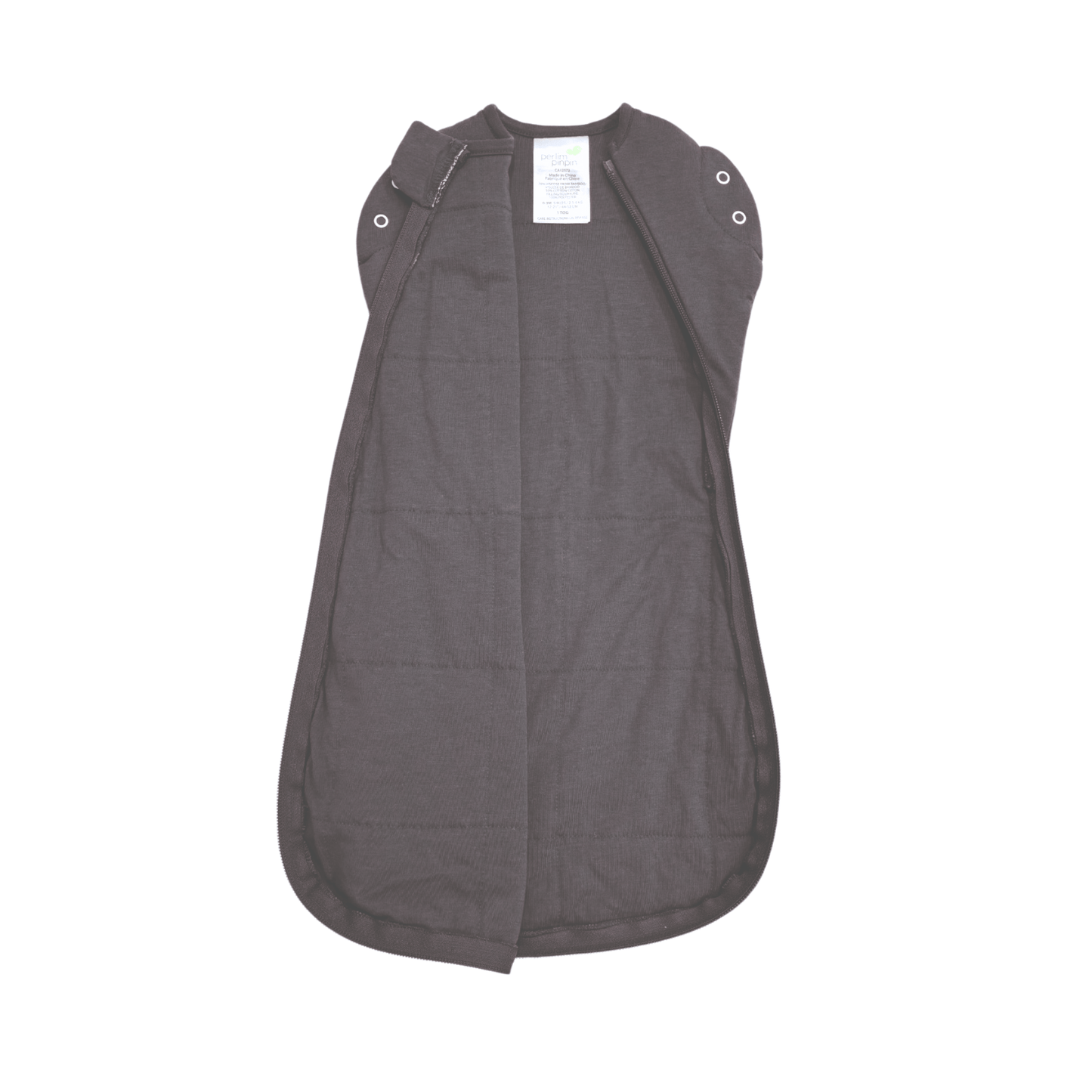 Bamboo newborn sleep sack - Charcoal (1.0 tog)