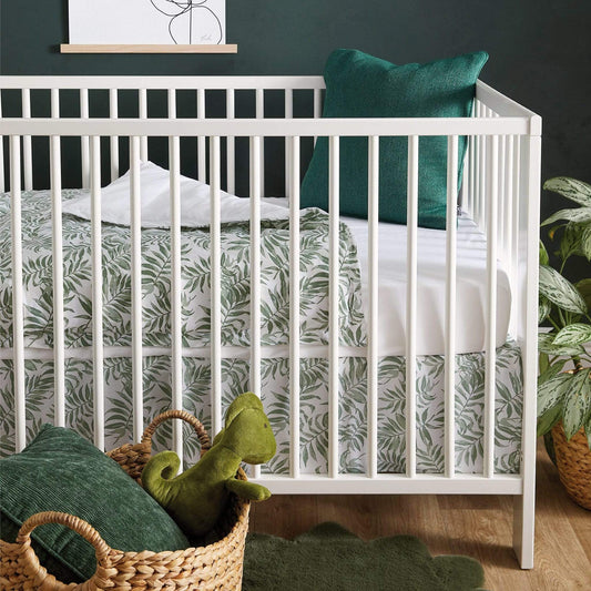 4 pieces crib set - Tropical green