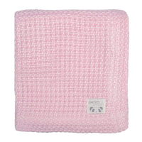 Bamboo knitted blanket - pink