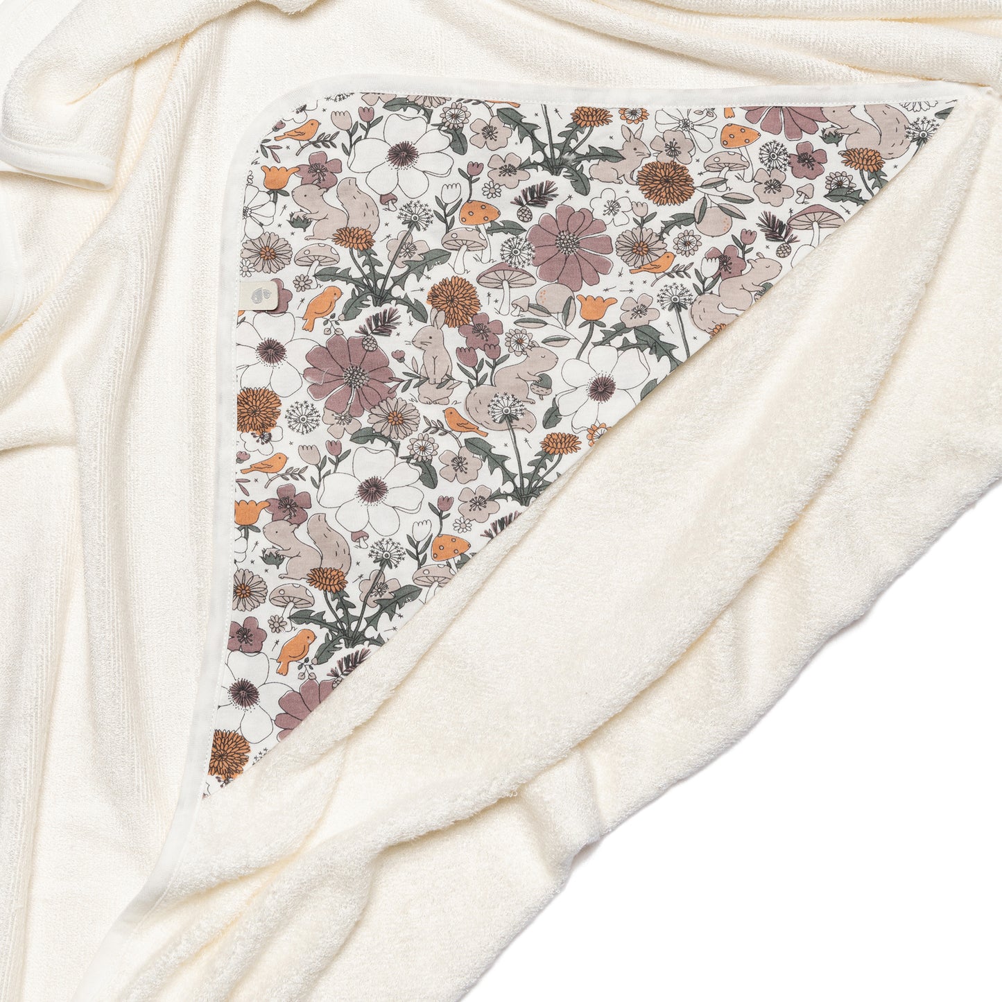 Bamboo hooded towel - Floral Patch