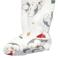 Bamboo baby sleeper - Xmas Penguins