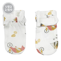 Newborn bamboo scratch mittens - Bears