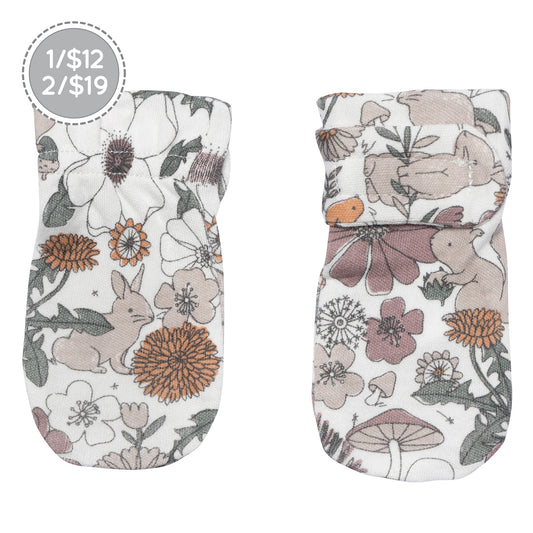Bamboo scratch mittens - Floral Patch