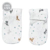 Newborn bamboo scratch mittens - Mice