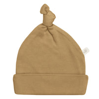 Newborn bamboo knotted hat - Honey