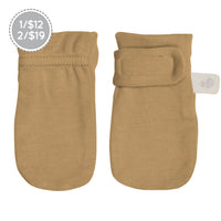 Newborn bamboo scratch mittens - Honey