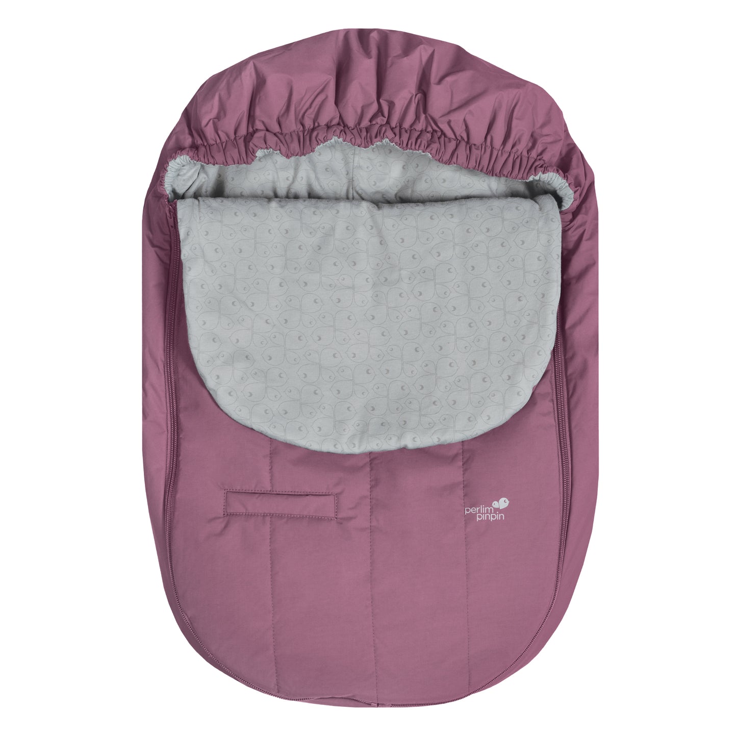 Infant mid-season bunting bag - Prunette