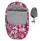 Baby car seat cover for winter - Floral