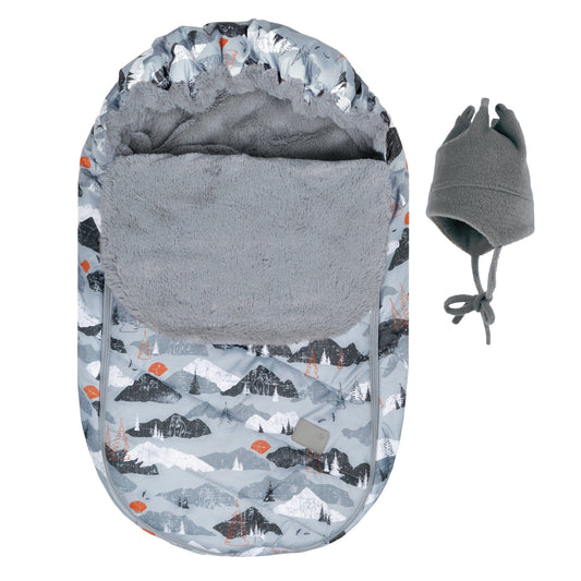 Infant winter bunting bag - Mountains