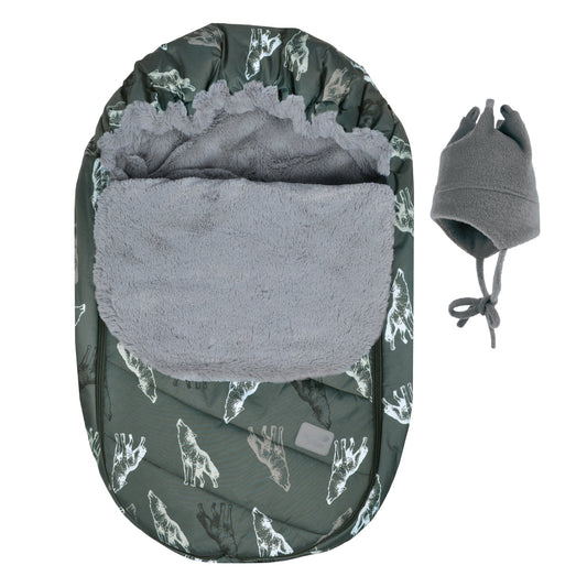 Baby car seat cover for winter - Wolves