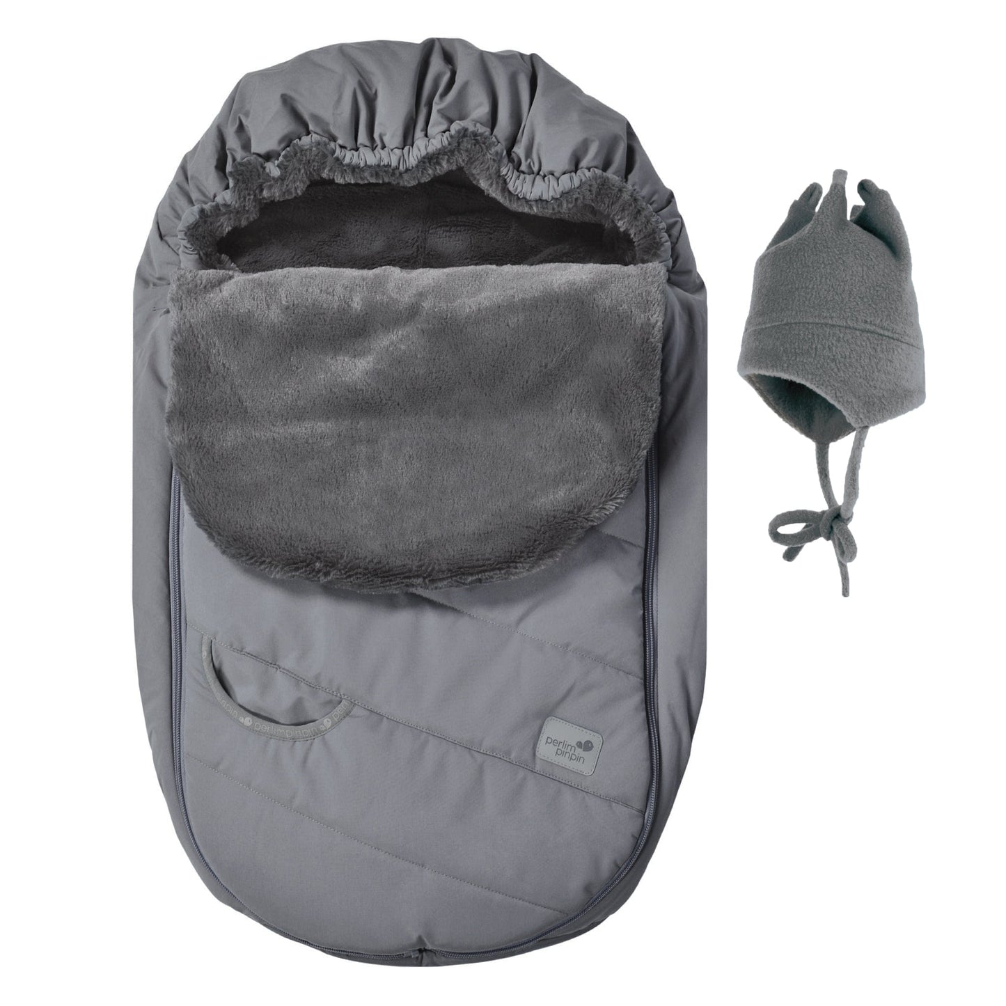 Baby car seat cover for winter - Gray