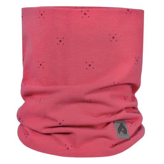Cotton jersey neck warmer - Pink Squares