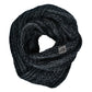Knitted infinity scarf - Black & Gray