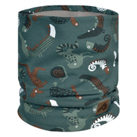 Cotton neck warmer with fleece lining - Lizards