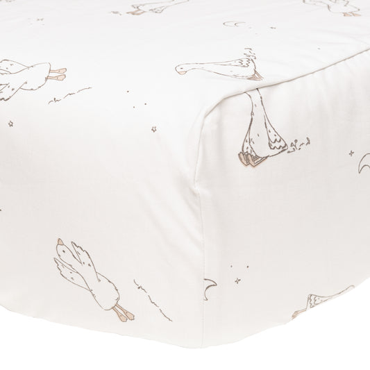 Crib fitted sheet - Goose