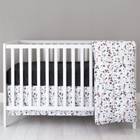 Crib fitted sheet - Charcoal