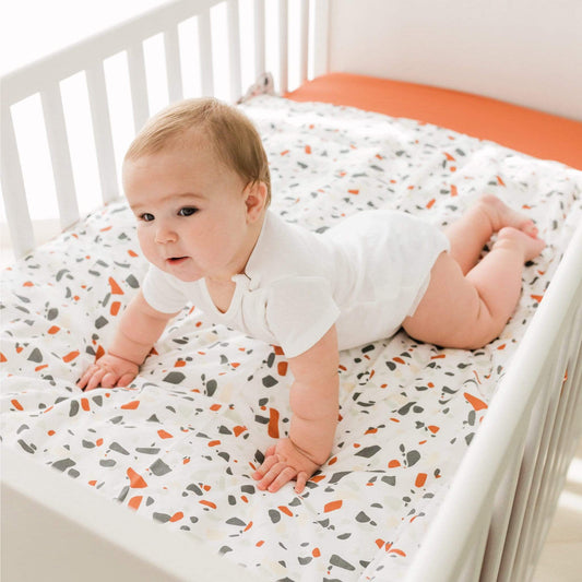 Crib fitted sheet - Rust