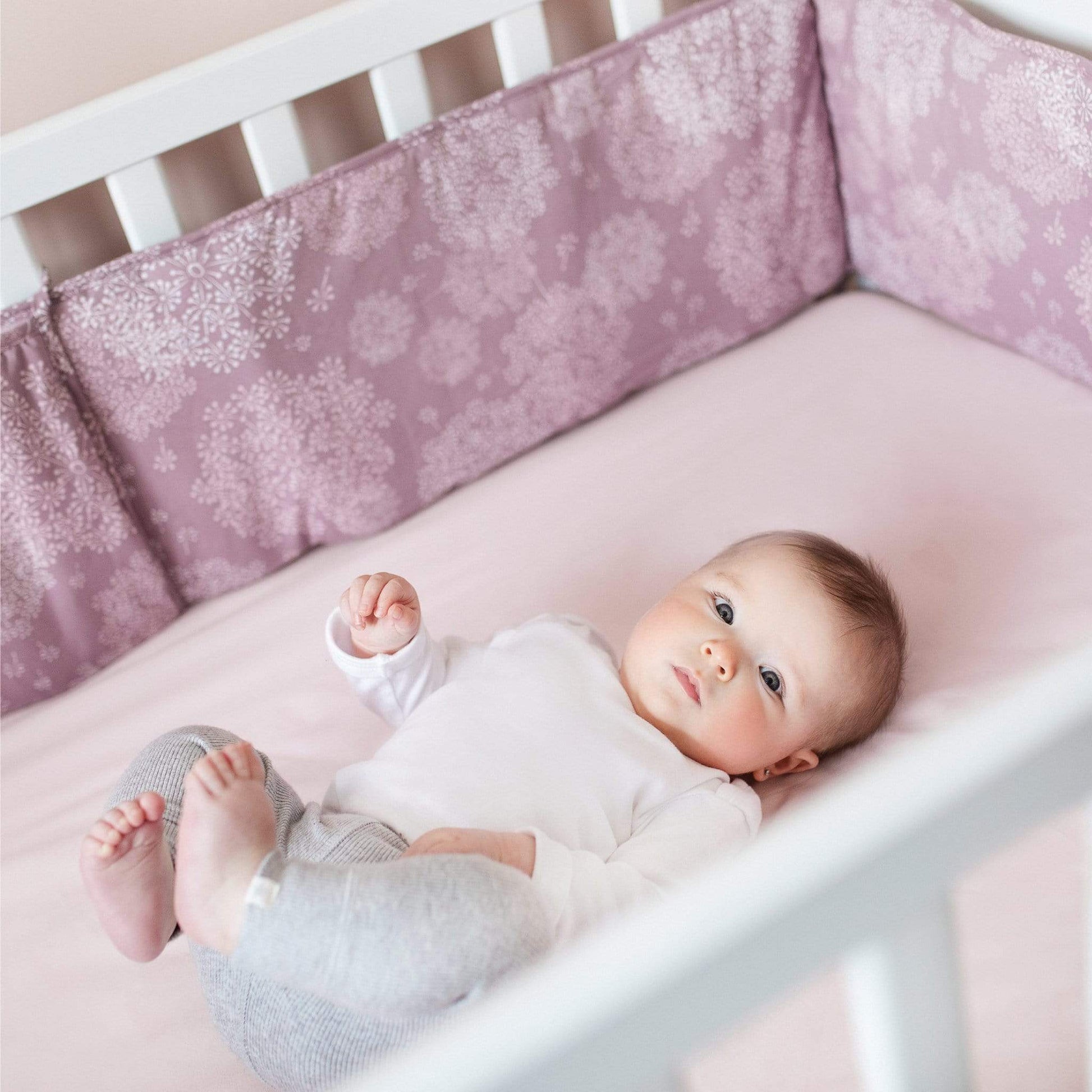Tour de lit pour bébé en coton pur, protection de berceau