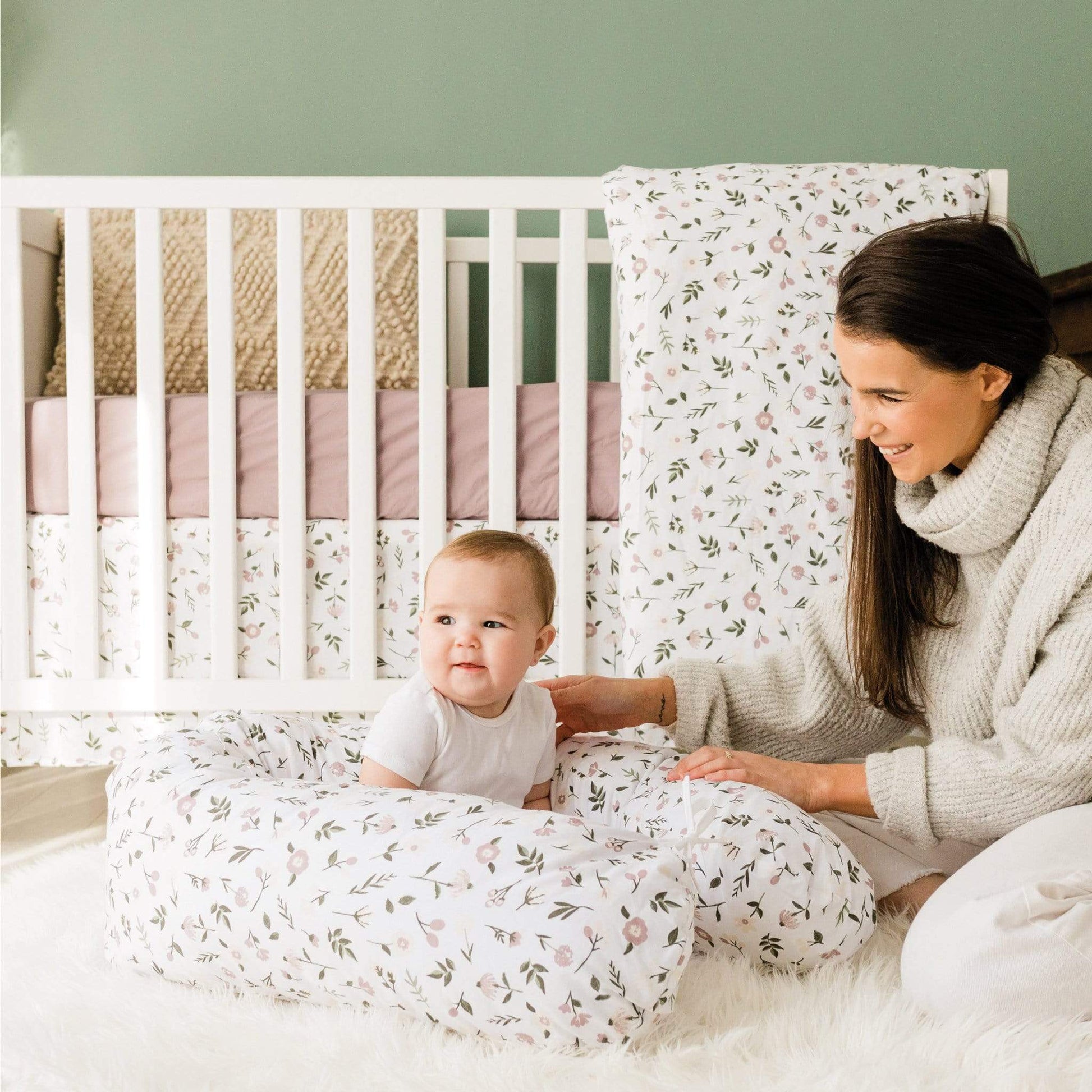 Jupe de lit pour bébé - floral – Perlimpinpin