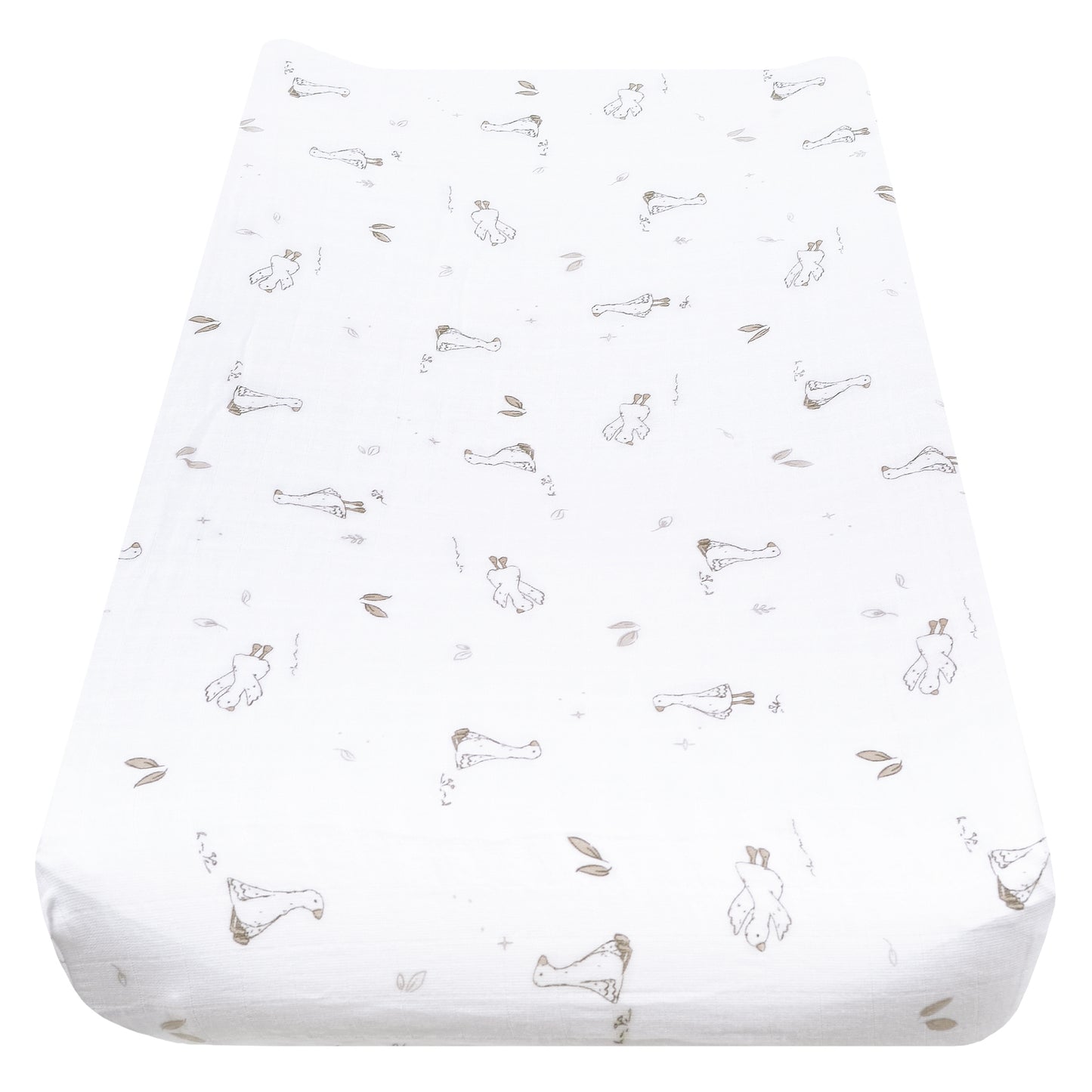 Cotton muslin change pad cover - Goose