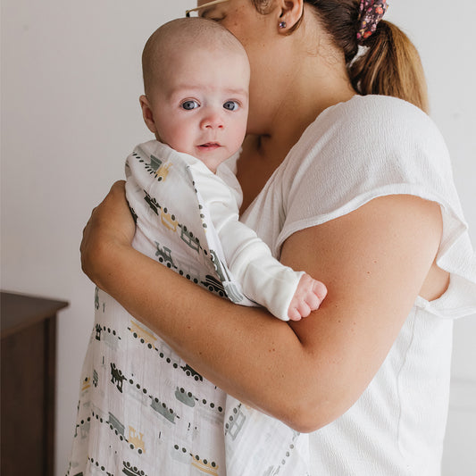 Couverture bébé en mousseline polaire moelleuse et douce - bleu – BEARFOOT