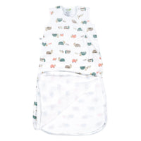 Cotton muslin sleep sack - Turtles  (0.7 tog)