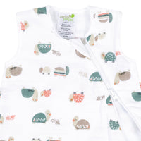 Cotton muslin sleep sack - Turtles  (0.7 tog)