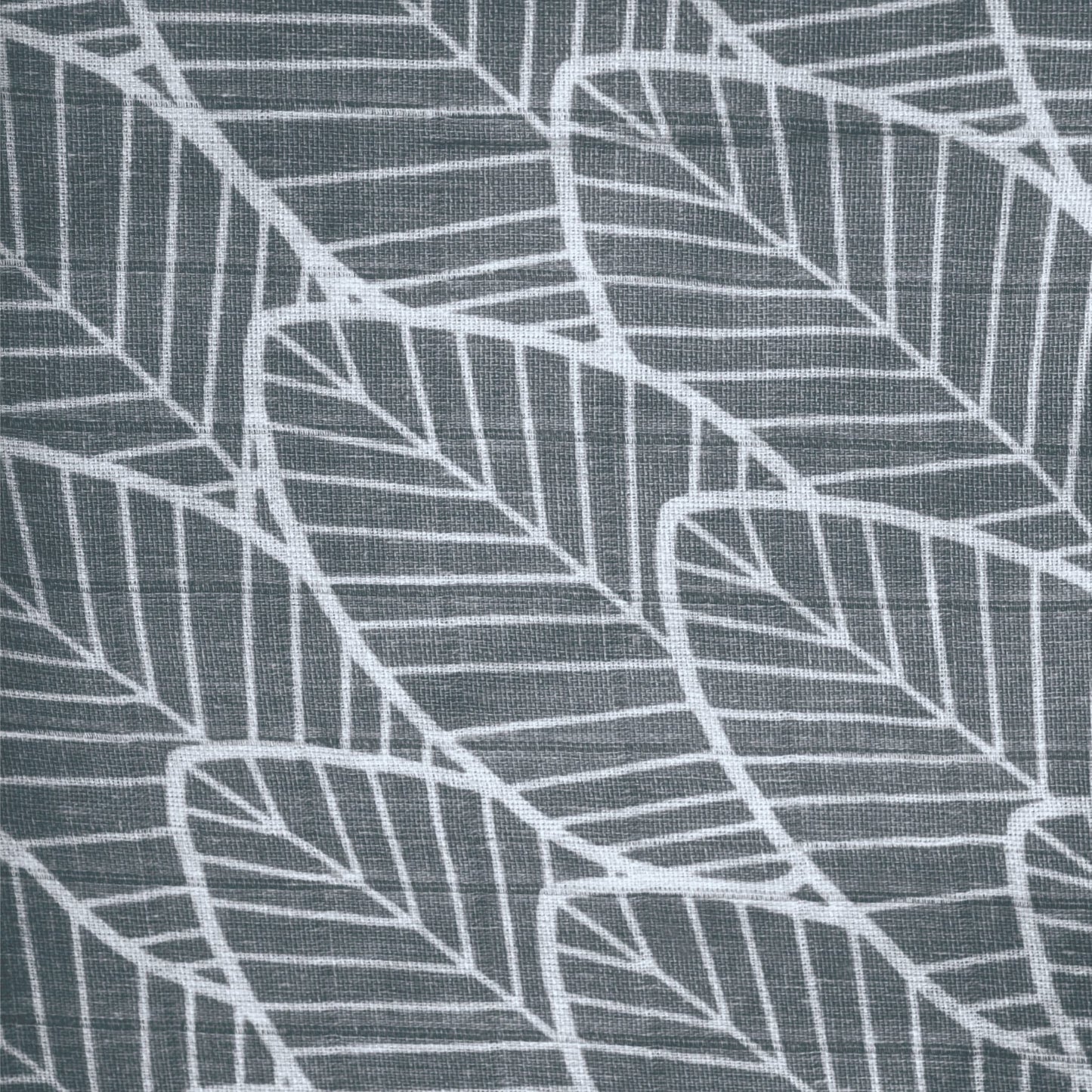 4 layers cotton muslin sleep bag - Charcoal Leaves (1.5 tog)