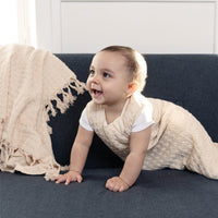 Organic cotton throw blanket  - Curry