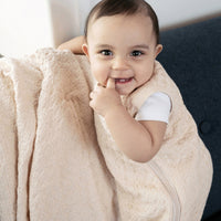 Organic cotton throw blanket  - Curry