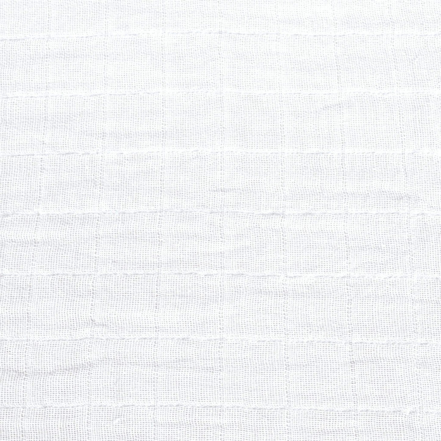 Cotton muslin fitted sheet - White