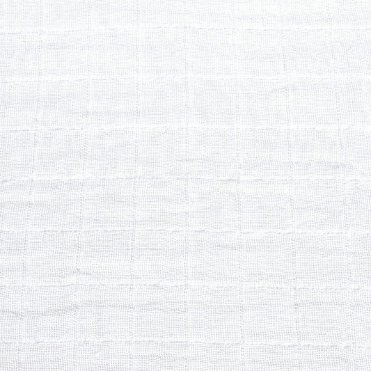 Cotton muslin fitted sheet - White