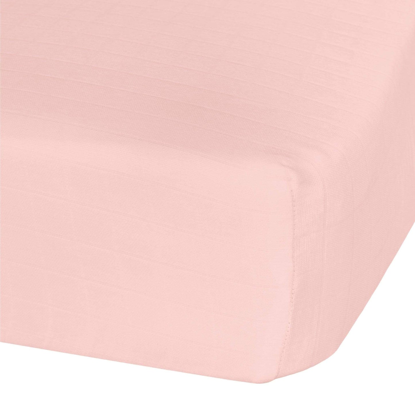 Cotton muslin fitted sheet - Pink