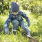 Pantalons mi-saison pour enfants - doublure polar kaki