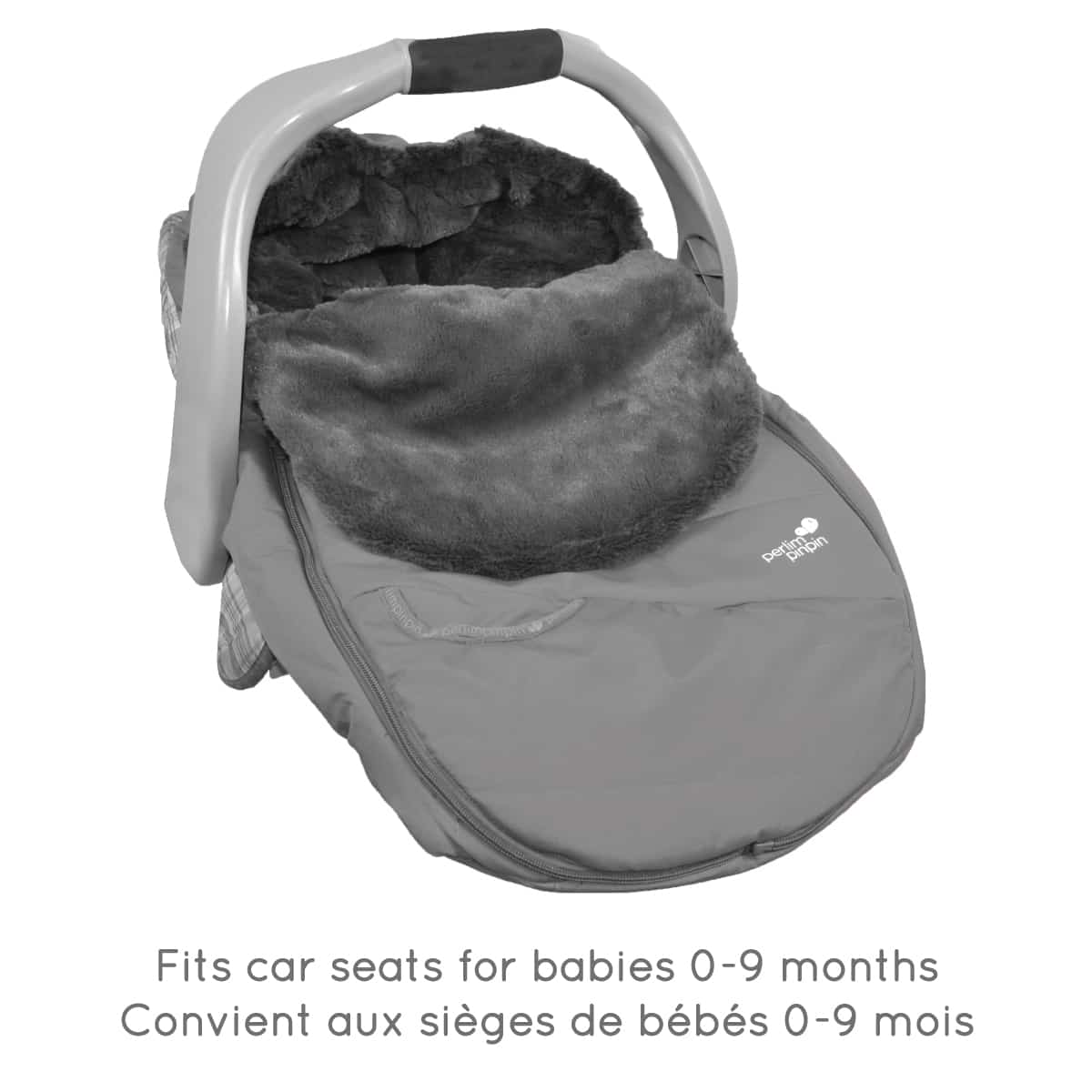 Baby car seat cover for winter - Silver